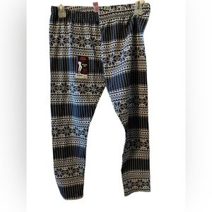NWT NOBO XXL (19) Festive Christmas Holiday Fall Winter Fair isle Legging pants